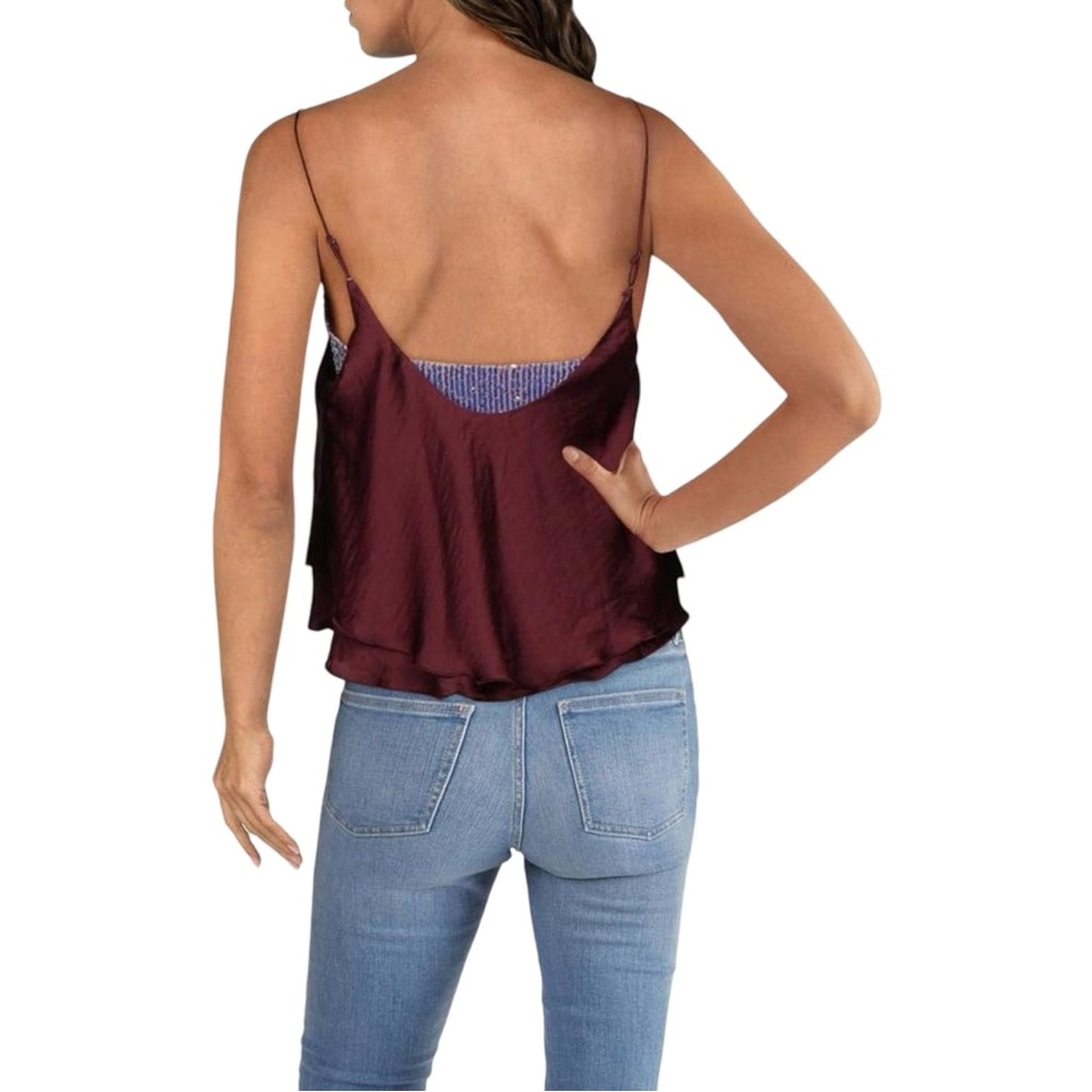 NWT Free People Turn It On Cami Sequin Top - Picture 2 of 8
